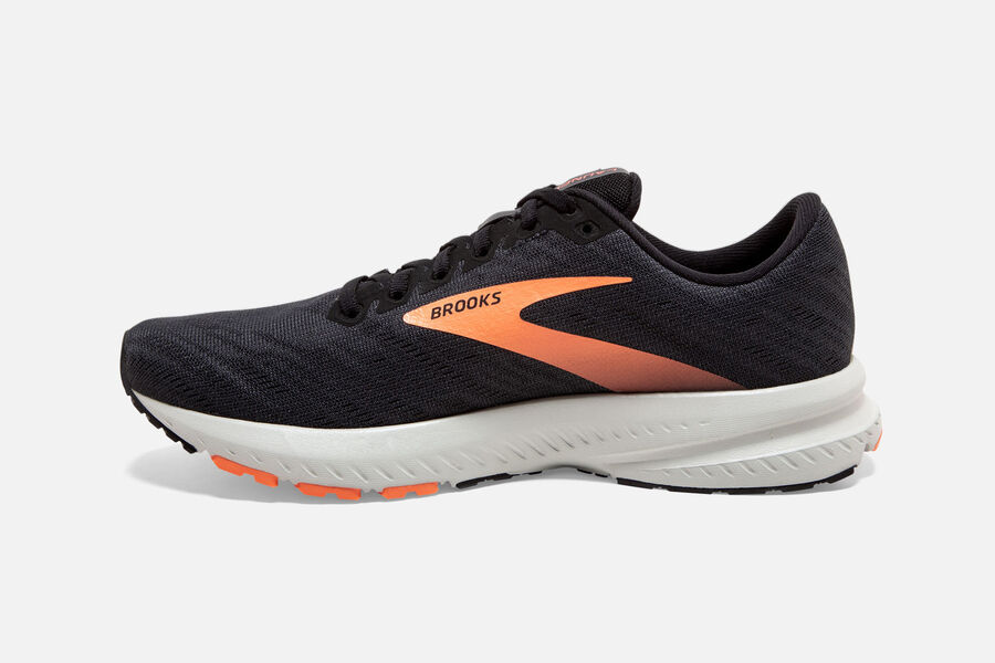 Brooks Running Shoes - Launch 7 Road Womens - Black/Orange - QXS-065231